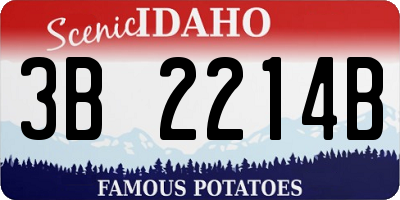 ID license plate 3B2214B