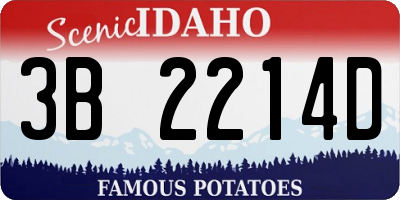 ID license plate 3B2214D