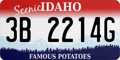 ID license plate 3B2214G