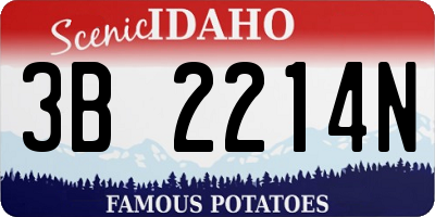 ID license plate 3B2214N