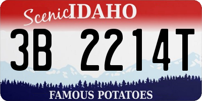 ID license plate 3B2214T