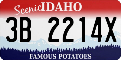 ID license plate 3B2214X