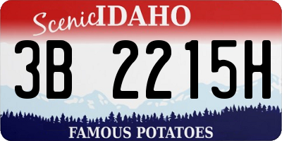 ID license plate 3B2215H