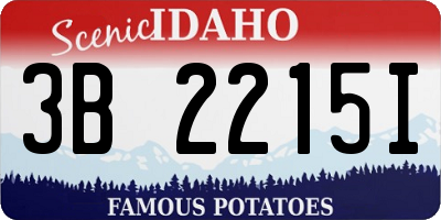 ID license plate 3B2215I