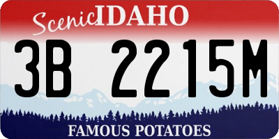 ID license plate 3B2215M