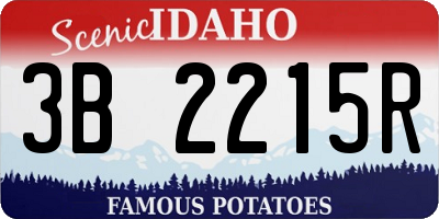 ID license plate 3B2215R