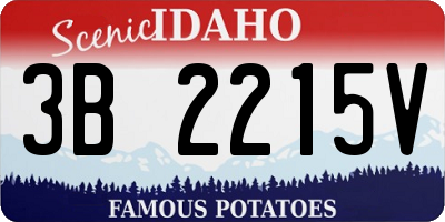ID license plate 3B2215V