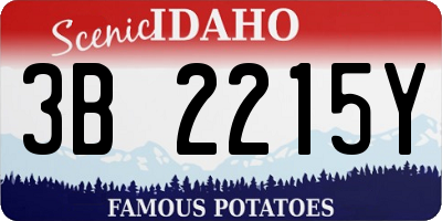 ID license plate 3B2215Y