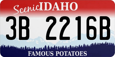 ID license plate 3B2216B