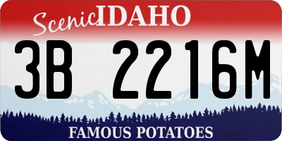 ID license plate 3B2216M