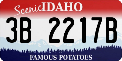 ID license plate 3B2217B