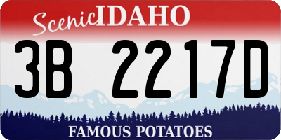 ID license plate 3B2217D