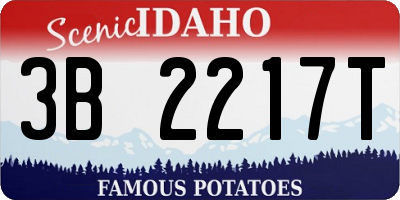 ID license plate 3B2217T