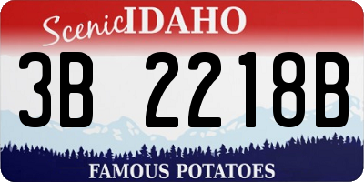 ID license plate 3B2218B