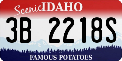 ID license plate 3B2218S