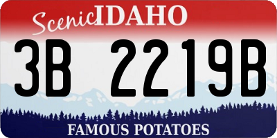 ID license plate 3B2219B