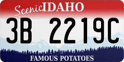 ID license plate 3B2219C