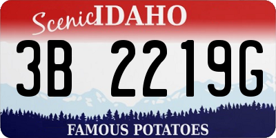 ID license plate 3B2219G