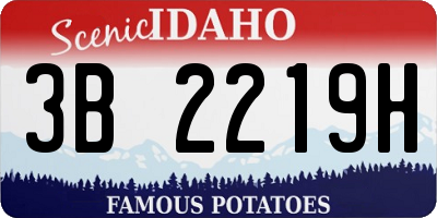 ID license plate 3B2219H