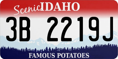 ID license plate 3B2219J
