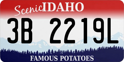 ID license plate 3B2219L