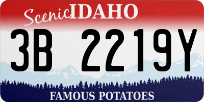ID license plate 3B2219Y