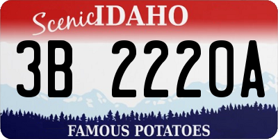 ID license plate 3B2220A