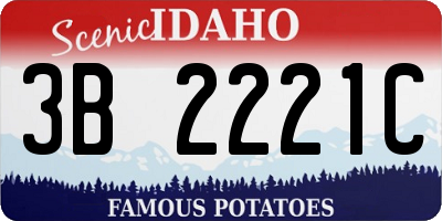 ID license plate 3B2221C