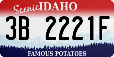 ID license plate 3B2221F