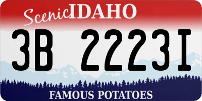 ID license plate 3B2223I