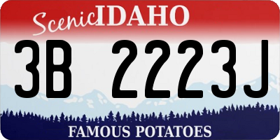 ID license plate 3B2223J
