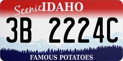 ID license plate 3B2224C