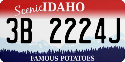ID license plate 3B2224J