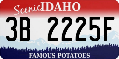 ID license plate 3B2225F