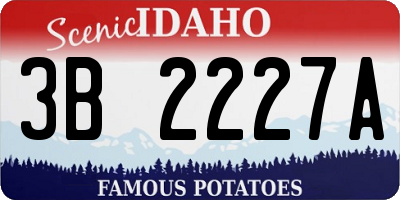 ID license plate 3B2227A