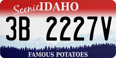ID license plate 3B2227V