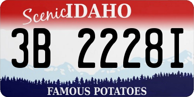 ID license plate 3B2228I
