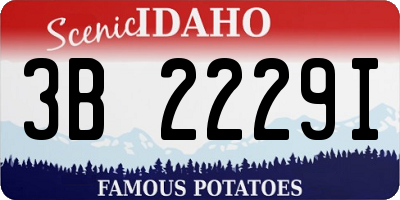 ID license plate 3B2229I