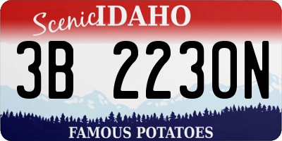 ID license plate 3B2230N