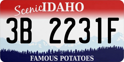 ID license plate 3B2231F
