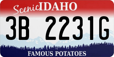 ID license plate 3B2231G