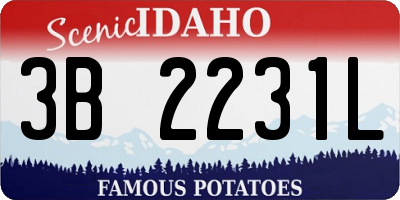 ID license plate 3B2231L