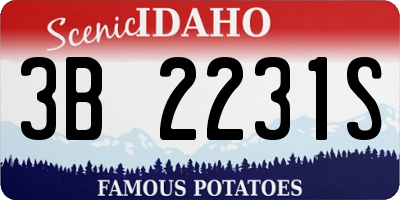 ID license plate 3B2231S