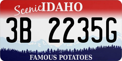 ID license plate 3B2235G