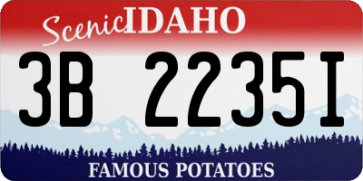 ID license plate 3B2235I
