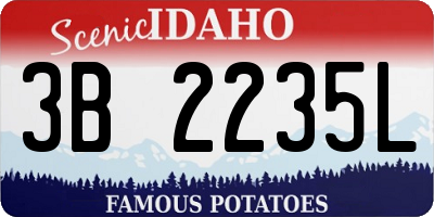 ID license plate 3B2235L