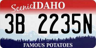 ID license plate 3B2235N