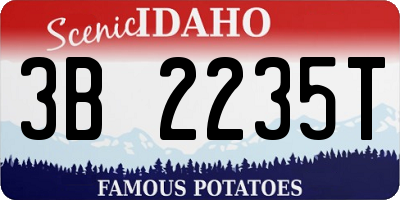 ID license plate 3B2235T
