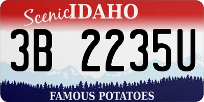 ID license plate 3B2235U