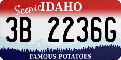 ID license plate 3B2236G